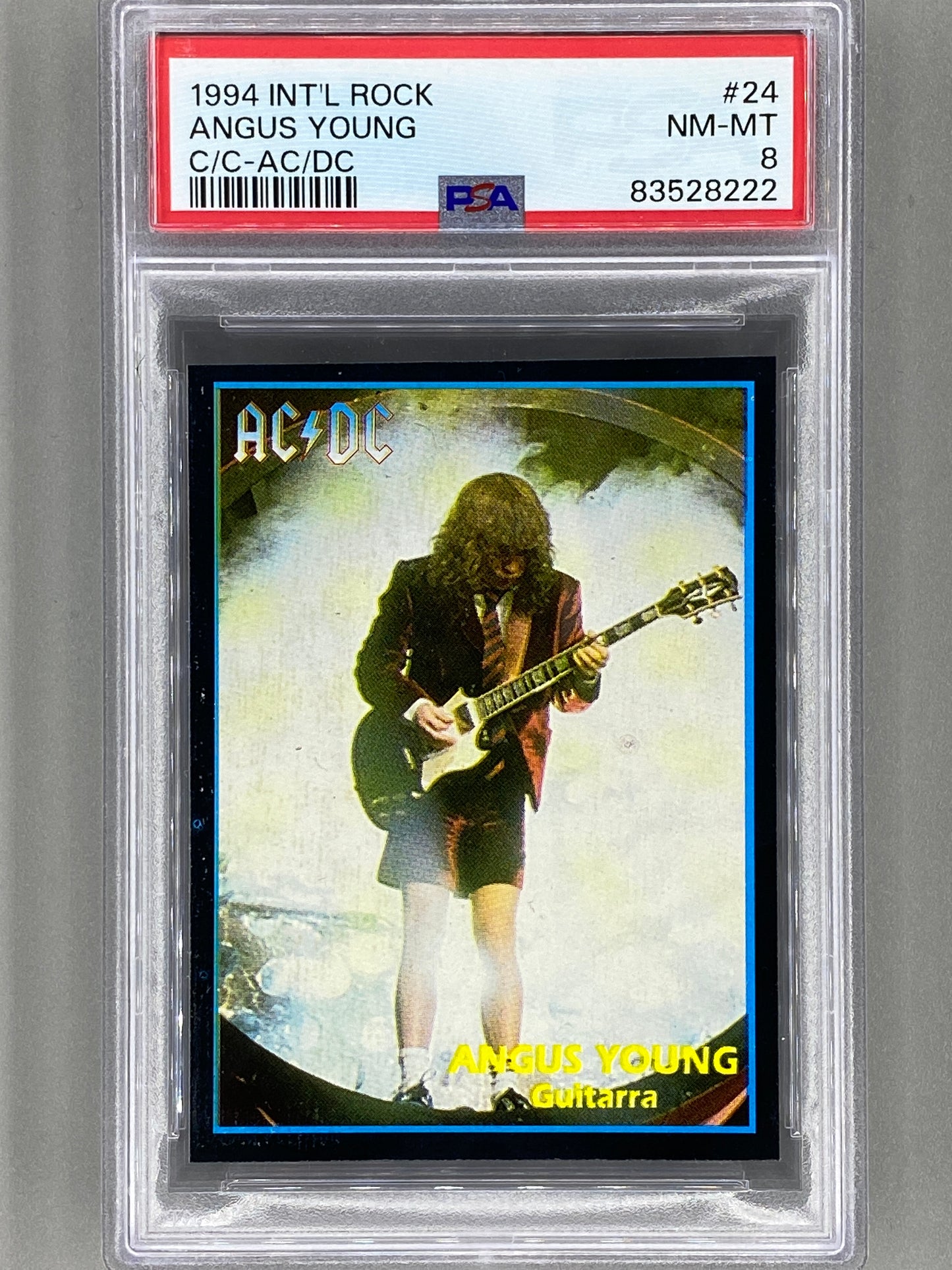 1994 Ultra Figus #24 Angus Young Intl Rock Cards AC/DC PSA 8 Pop 2 (Music)