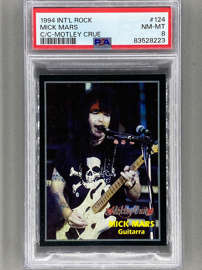 1994 Ultra Figus #124 Mick Mars Intl Rock Cards Motley Crue PSA 8 Pop 1 (Music)