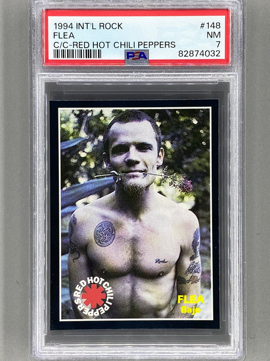 1994 Ultra Figus #148 Flea Intl Rock Cards Red Hot Chili Peppers PSA 7 Pop 2 (Music)