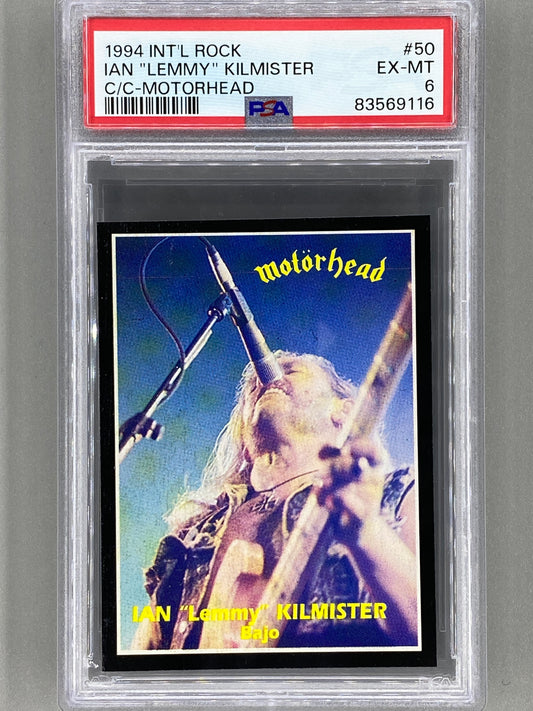 1994 Ultra Figus #50 Ian Lemmy Kilmister Intl Rock Cards Motorhead PSA 6 Pop 1 (Music)