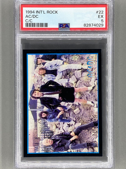 1994 Ultra Figus #5 AC/DC Intl Rock Cards Collection PSA 5 - Pop 1 (Music)