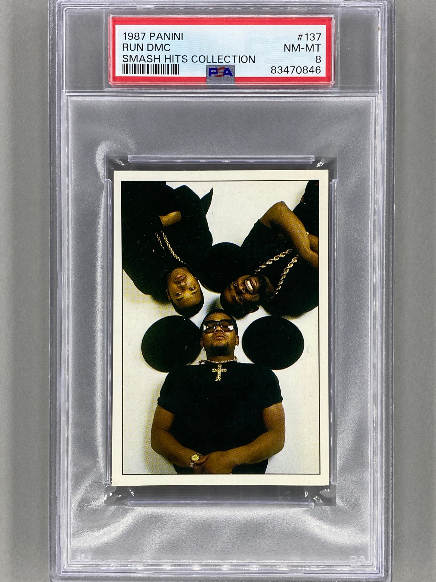 1987 Panini #137 Run DMC Smash Hits Collection PSA 8 - Pop 3 (Music)