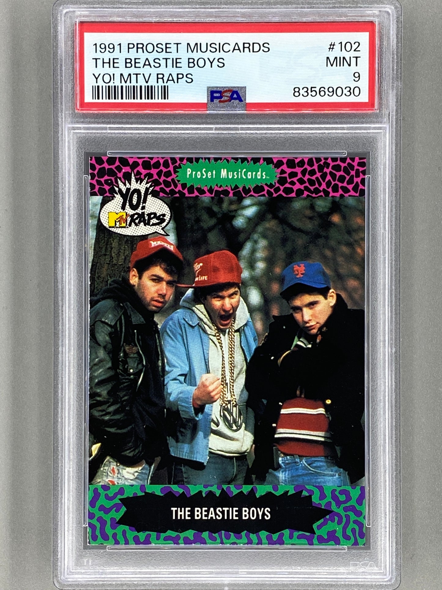 1991 Proset Musicards #102 The Beastie Boys Yo! MTV Raps PSA 9 Pop 48 (Music)