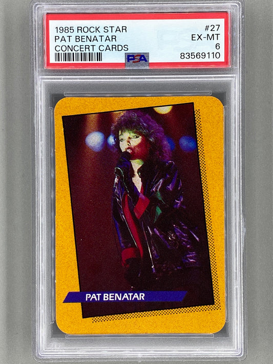 1985 AGI Rock Star #27 Pat Benatar Concert Cards  PSA 6 - Pop 1 (Music)