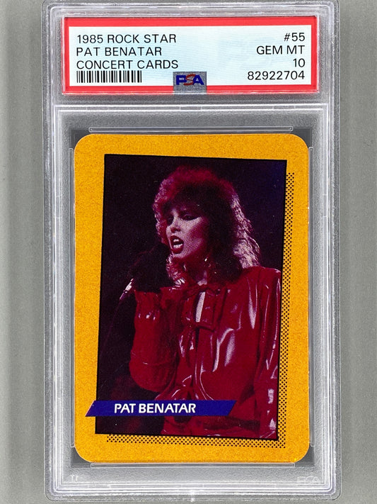 1985 AGI Rock Star #55 Pat Benatar Concert Cards PSA 10 - Pop 3 (Music)