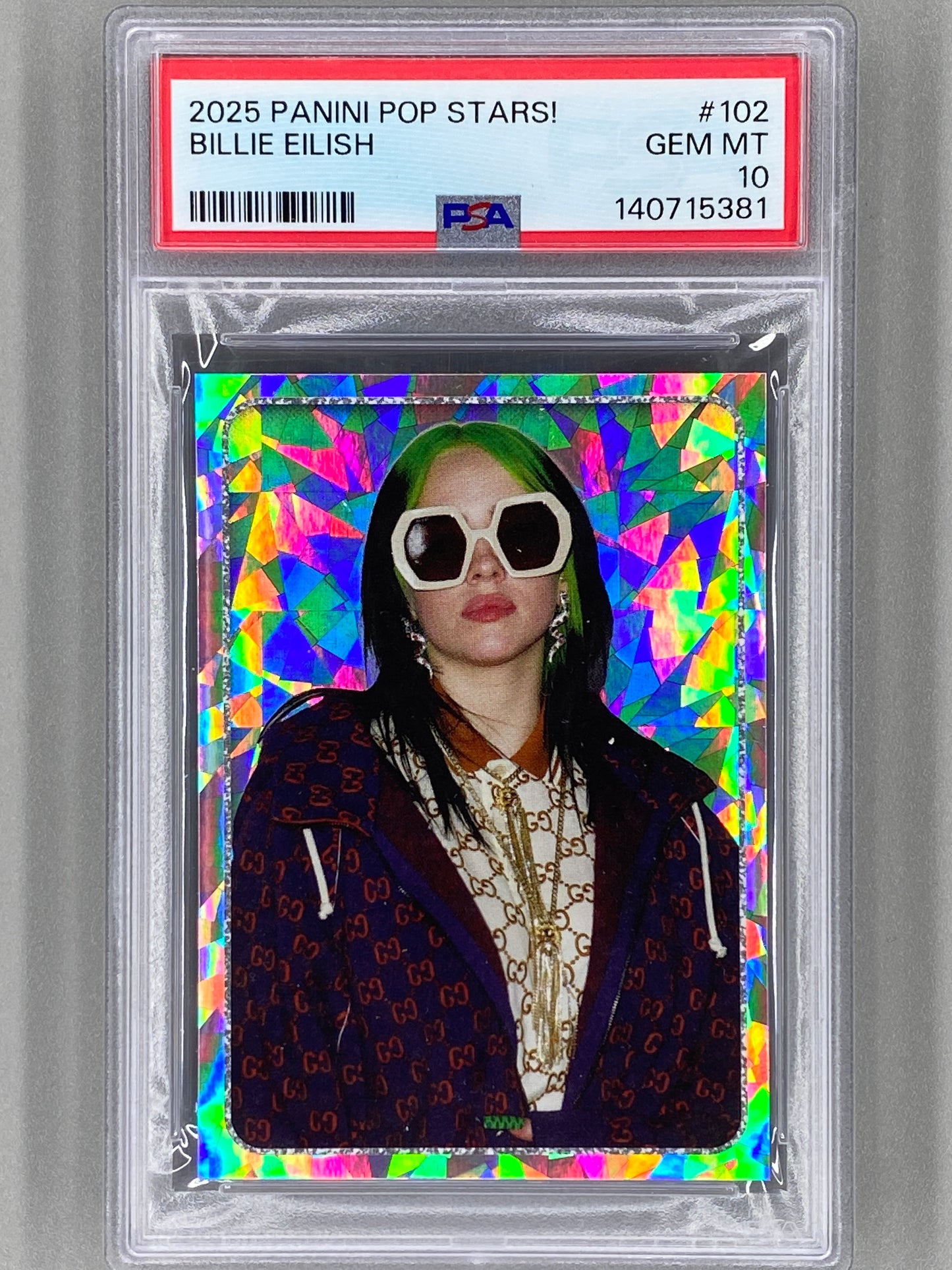 2025 Panini Pop Stars #102 Billie Eilish (UK) PSA 10 Pop 1 (Music)