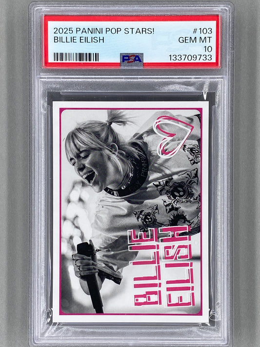 2025 Panini Pop Stars #103 Billie Eilish (UK) PSA 10 Pop 2 (Music)