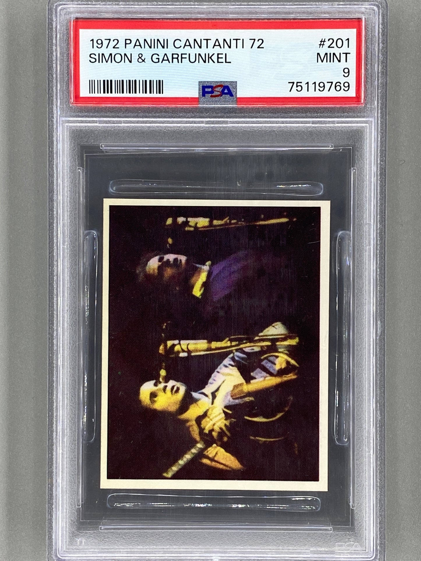 1972 Panini #201 Simon & Garfunklel Cantanti 72 PSA 9 - Pop 3 (Music)