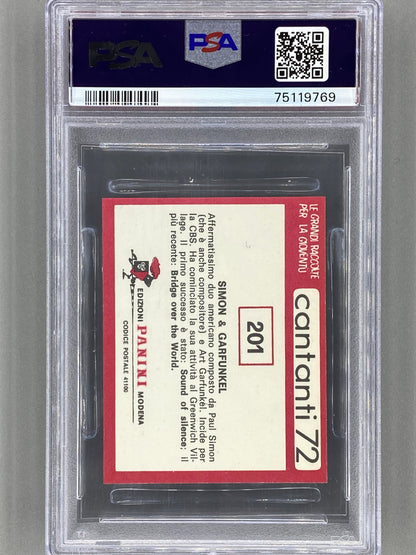 1972 Panini #201 Simon & Garfunklel Cantanti 72 PSA 9 - Pop 3 (Music)