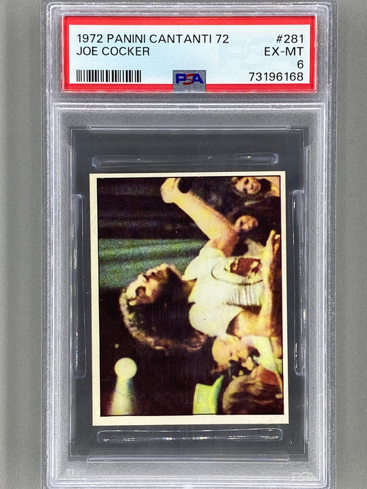 1972 Panini #281 Joe Cocker Cantanti 72 PSA 6 - Pop 5 (Music)