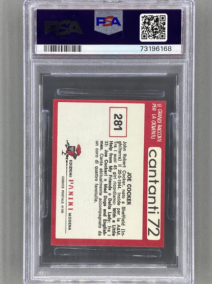 1972 Panini #281 Joe Cocker Cantanti 72 PSA 6 - Pop 5 (Music)