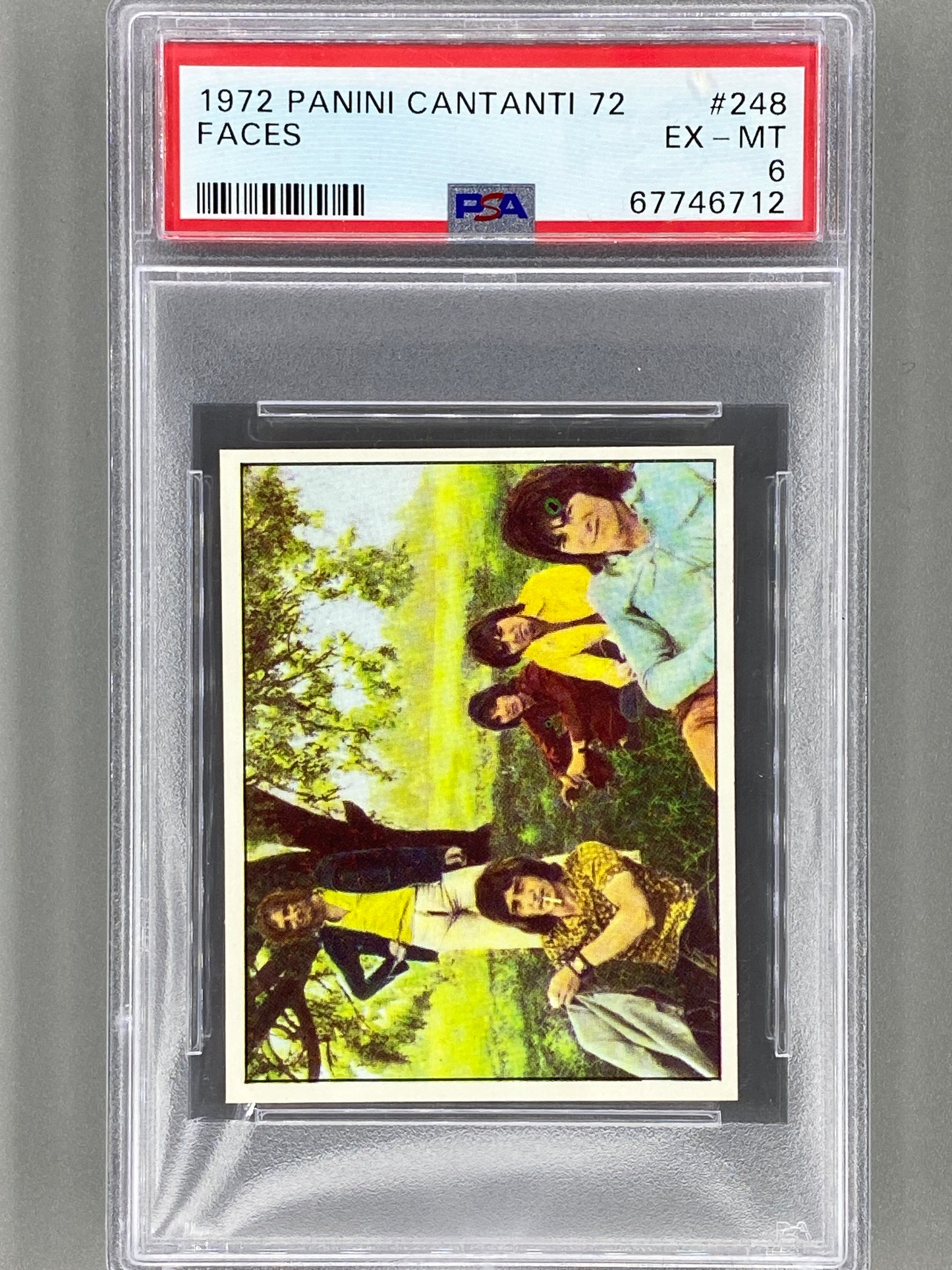 1972 Panini #248 Faces Cantanti 72 PSA 6 - Pop 3 (Music)