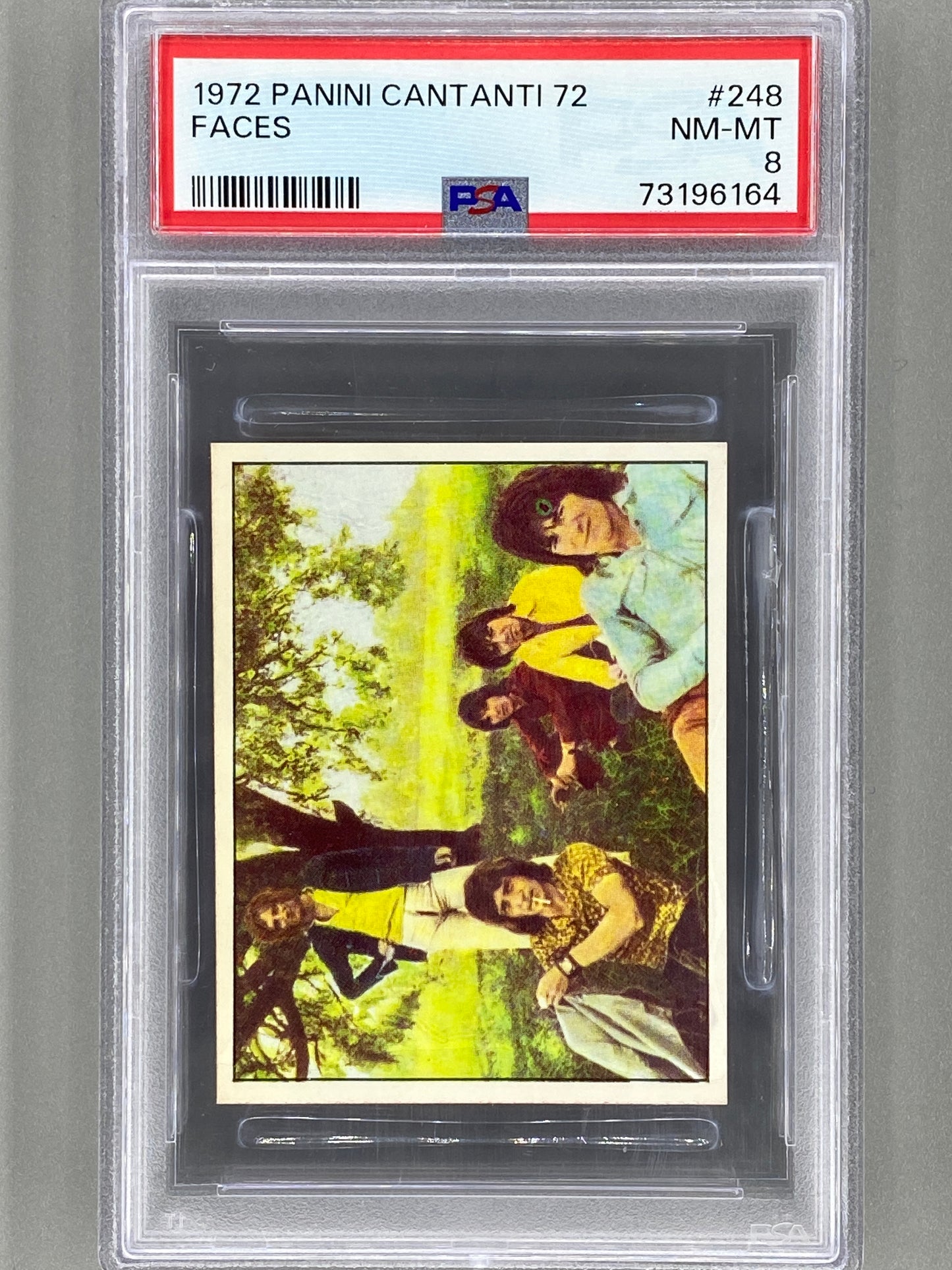 1972 Panini #248 Faces Cantanti 72 PSA 8 - Pop 6 (Music)