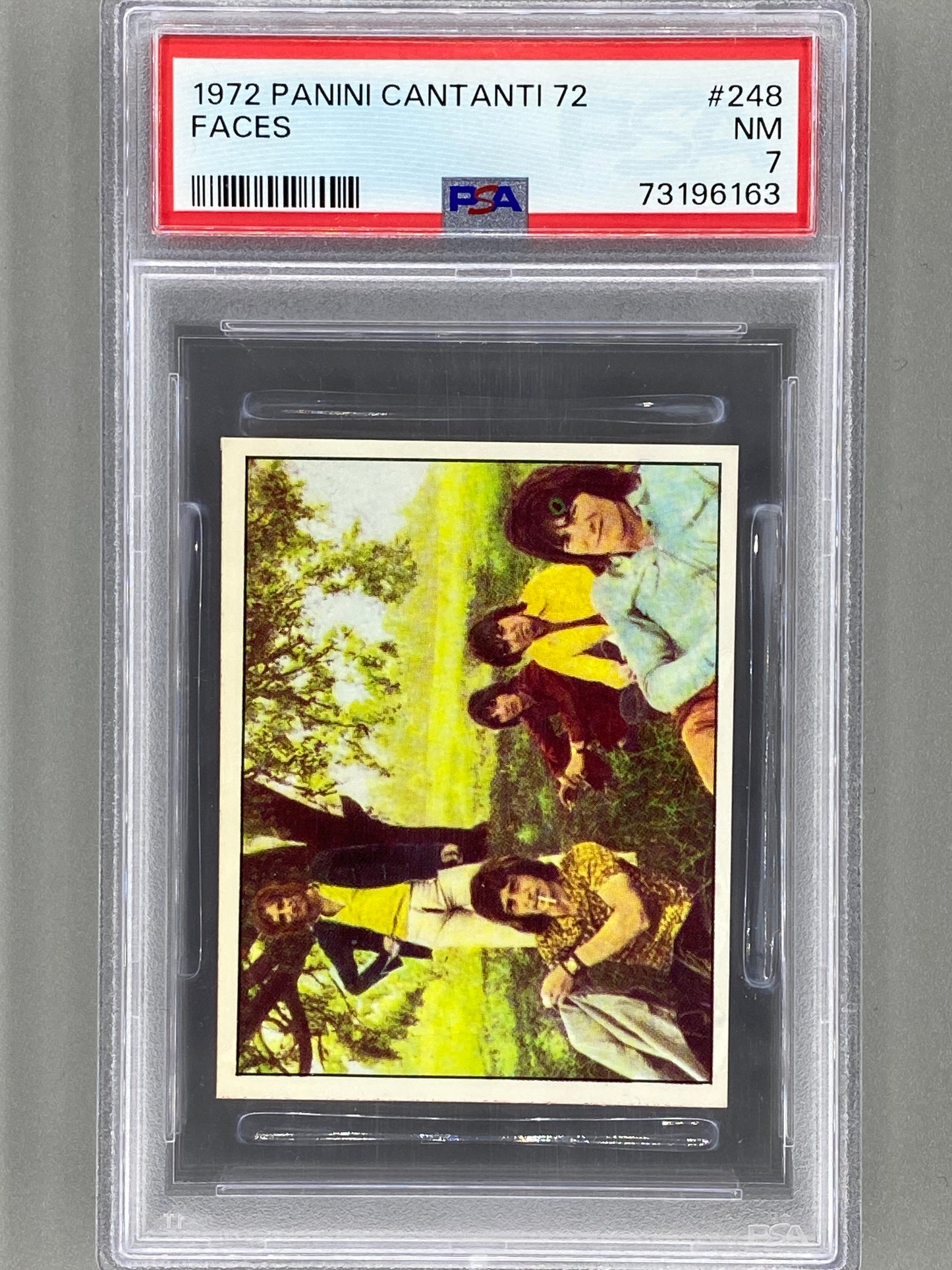 1972 Panini #248 Faces Cantanti 72 PSA 7 - Pop 1 (Music)