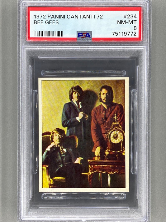 1972 Panini #234 Bee Gees Cantanti 72 PSA 8 - Pop 7 (Music)