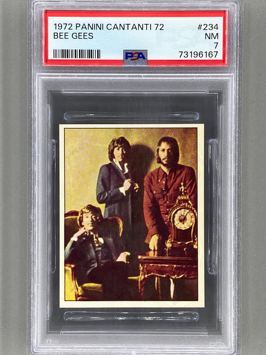 1972 Panini #234 Bee Gees Cantanti 72 PSA 7 - Pop 4 (Music)