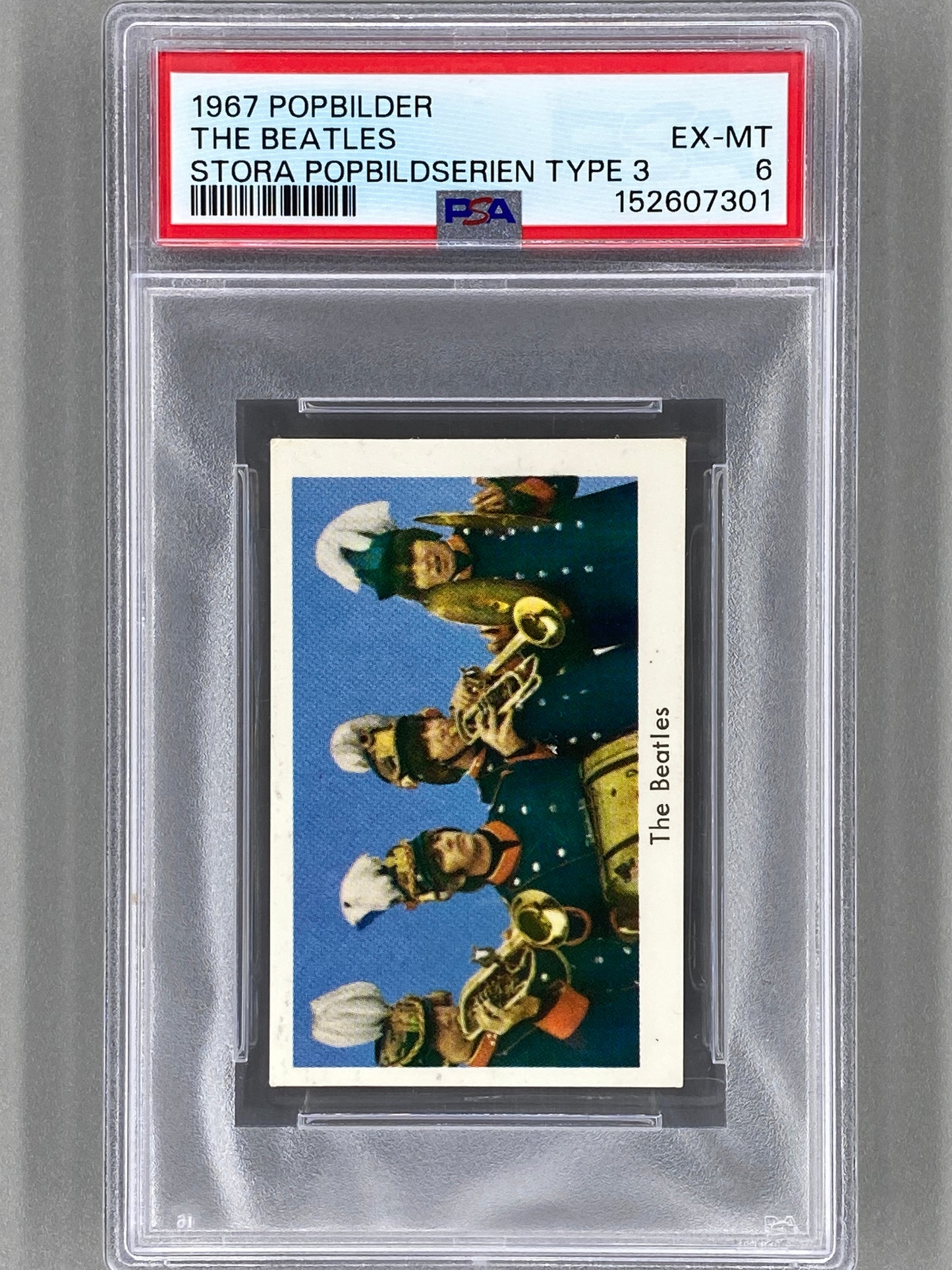 1967 Popbilder The Beatles Stora Popbildserien Type 3 PSA 6 Pop 4 (Music)