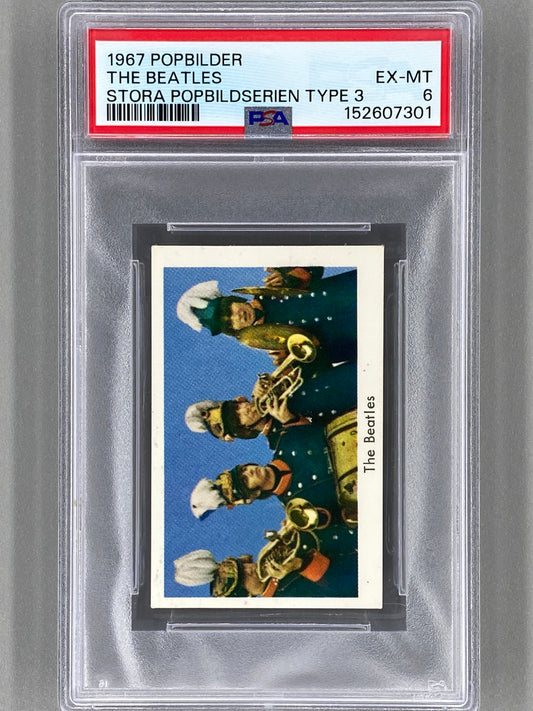1967 Popbilder The Beatles Stora Popbildserien Type 3 PSA 6 Pop 4 (Music)