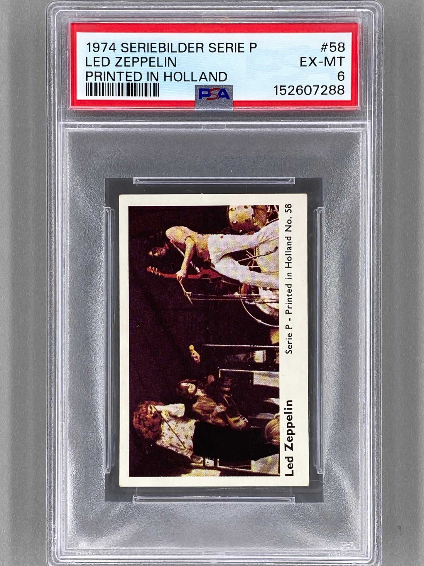 1974 Seriebilder Serie P #58 Led Zeppelin (Printed in Holland) PSA 6 Pop 3 (Music)