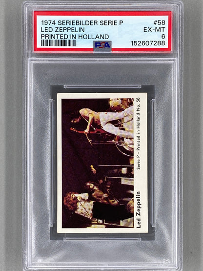 1974 Seriebilder Serie P #58 Led Zeppelin (Printed in Holland) PSA 6 Pop 3 (Music)