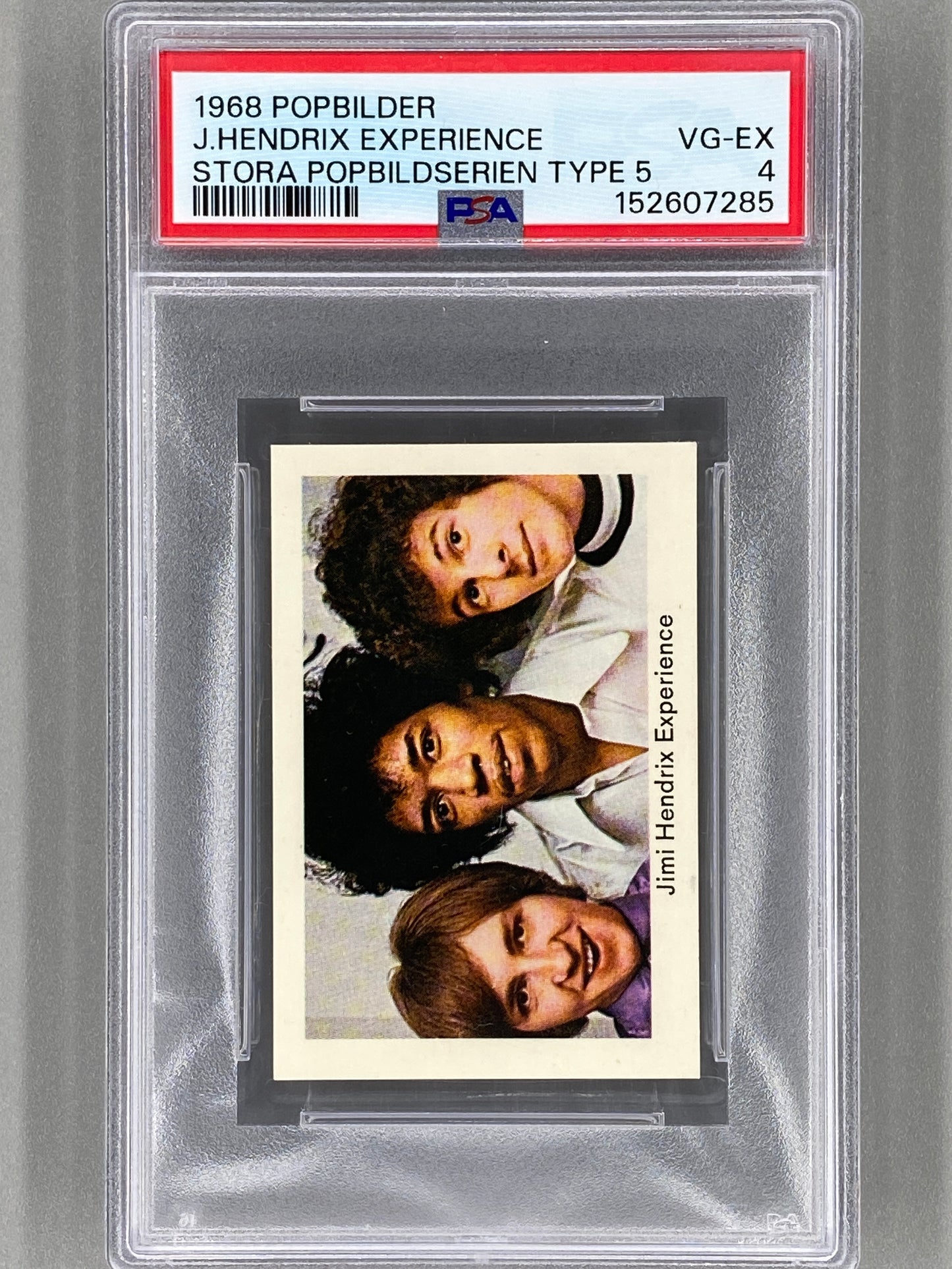 1968 Popbilder Jimi Hendrix Experience Stora Popbildserien Type 5 PSA 4 Pop 18 (Music)