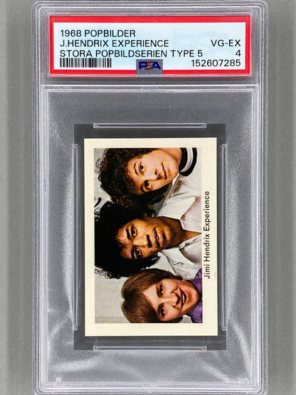 1968 Popbilder Jimi Hendrix Experience Stora Popbildserien Type 5 PSA 4 Pop 18 (Music)