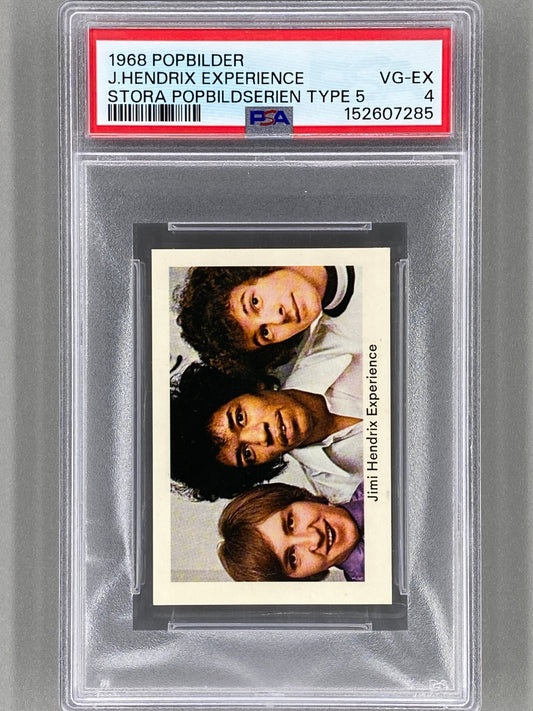 1968 Popbilder Jimi Hendrix Experience Stora Popbildserien Type 5 PSA 4 Pop 18 (Music)