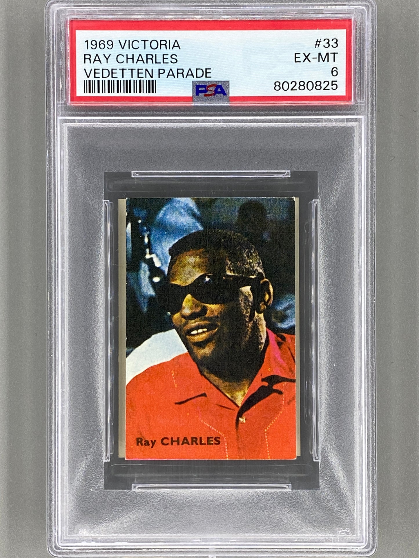 1969 Victoria #33 Ray Charles Vedetten Parade PSA 6 - Pop 1 (Music)