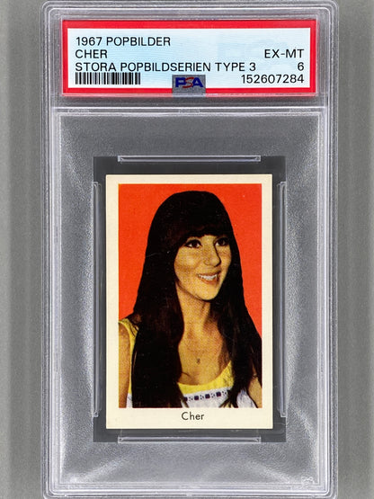 1967 Popbilder Cher Stora Popbildserien Type 3 PSA 6 Pop 4 (Music)