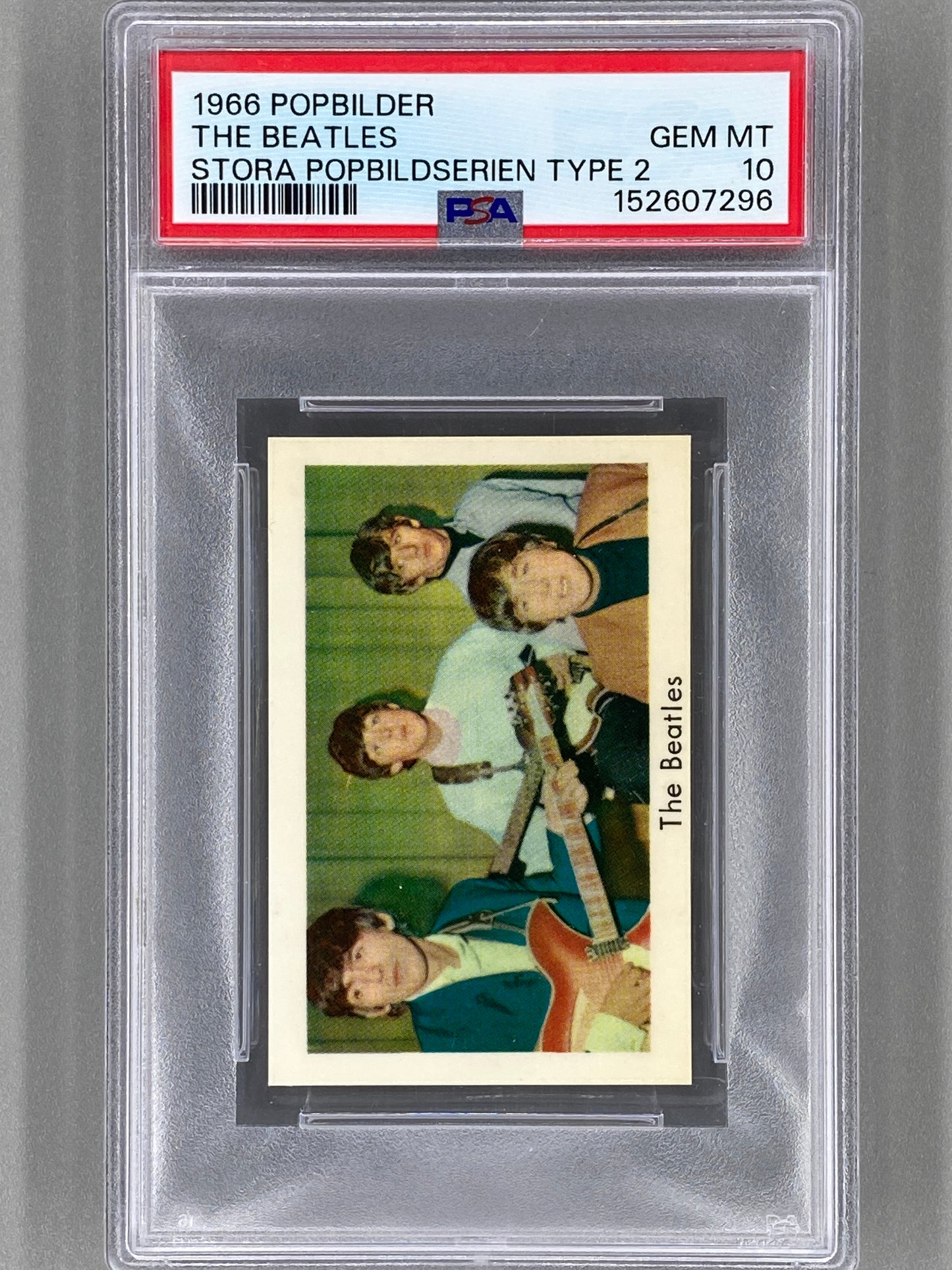1966 Popbilder The Beatles Stora Popbildserien Type 2 PSA 10 Pop 1 (Music)
