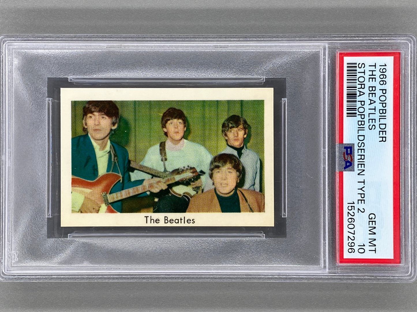 1966 Popbilder The Beatles Stora Popbildserien Type 2 PSA 10 Pop 1 (Music)