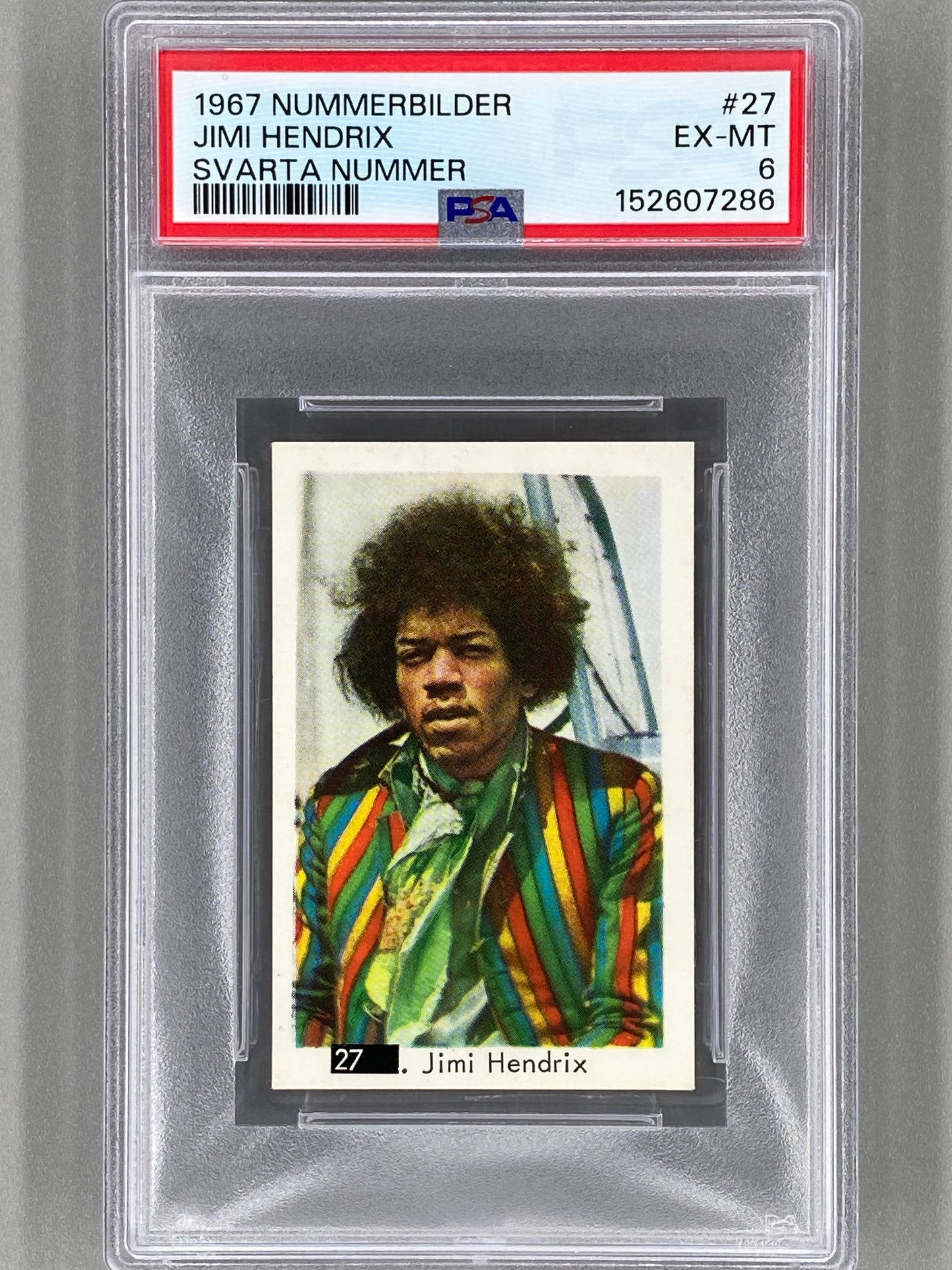 1967 Nummerbilder #27 Jimi Hendrix Svarta Nummer PSA 6 Pop 4 (Music)