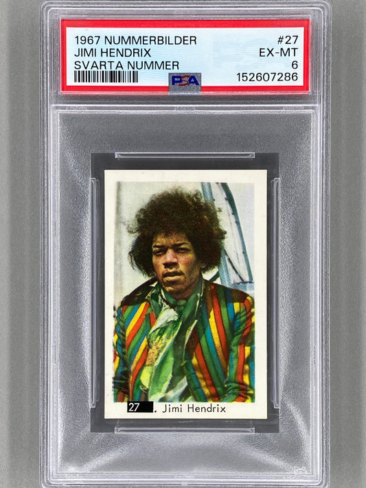 1967 Nummerbilder #27 Jimi Hendrix Svarta Nummer PSA 6 Pop 4 (Music)