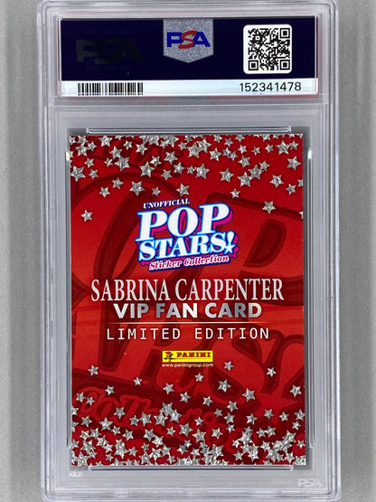 2025 Panini Pop Stars Sabrina Carpenter VIP Limited Edition (UK) PSA 9 Pop 2 (Music)