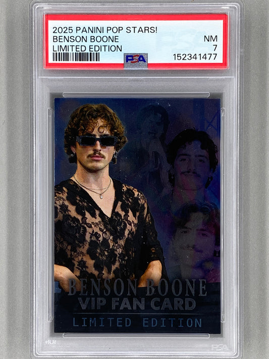 2025 Panini Pop Stars Benson Boone VIP Limited Edition (UK) PSA 7 Pop 1 (Music)