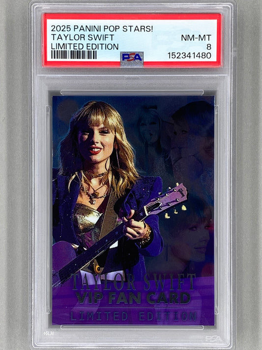 2025 Panini Pop Stars Taylor Swift VIP Limited Edition (UK) PSA 8 Pop 4 (Music)