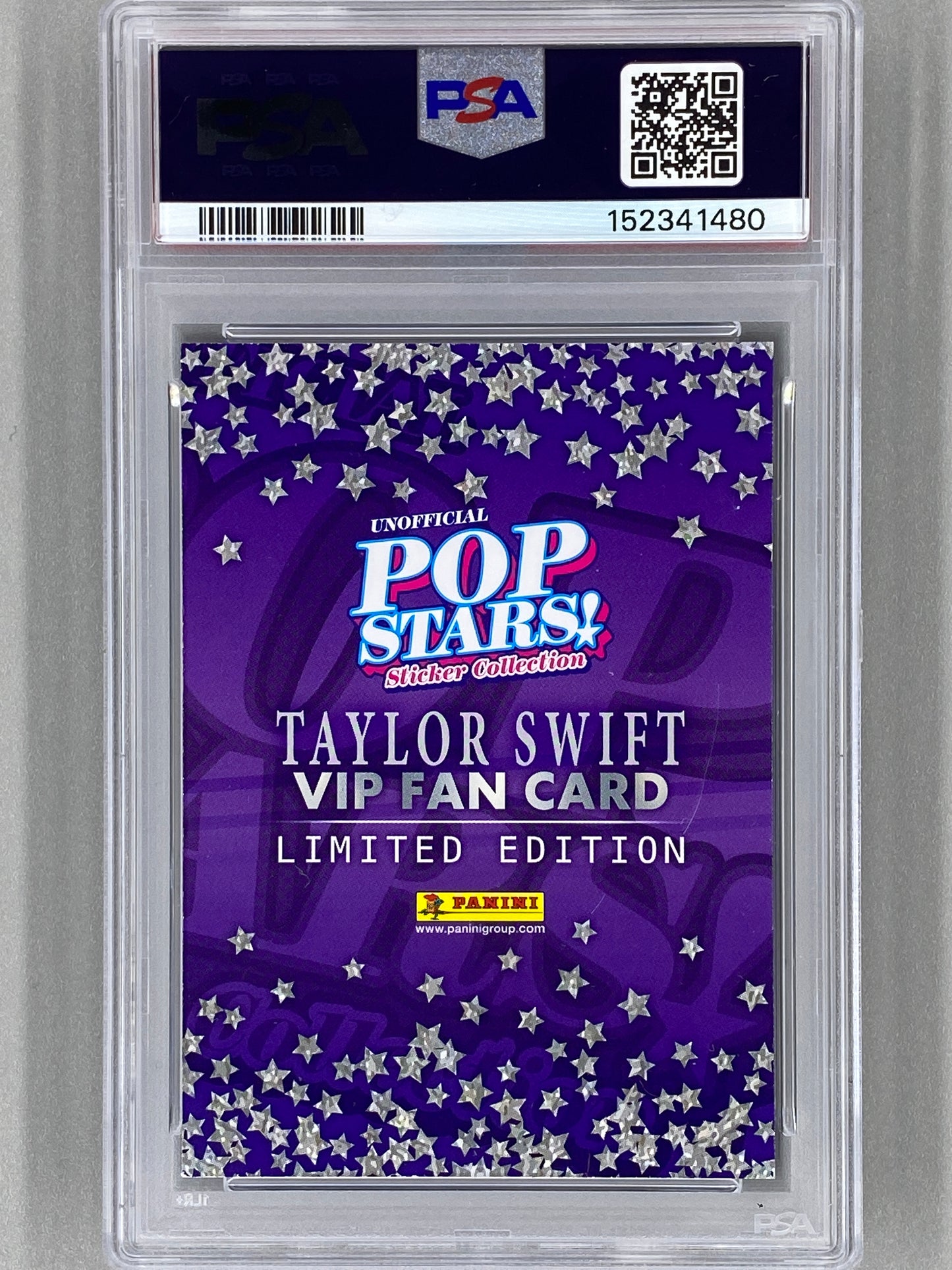 2025 Panini Pop Stars Taylor Swift VIP Limited Edition (UK) PSA 8 Pop 4 (Music)