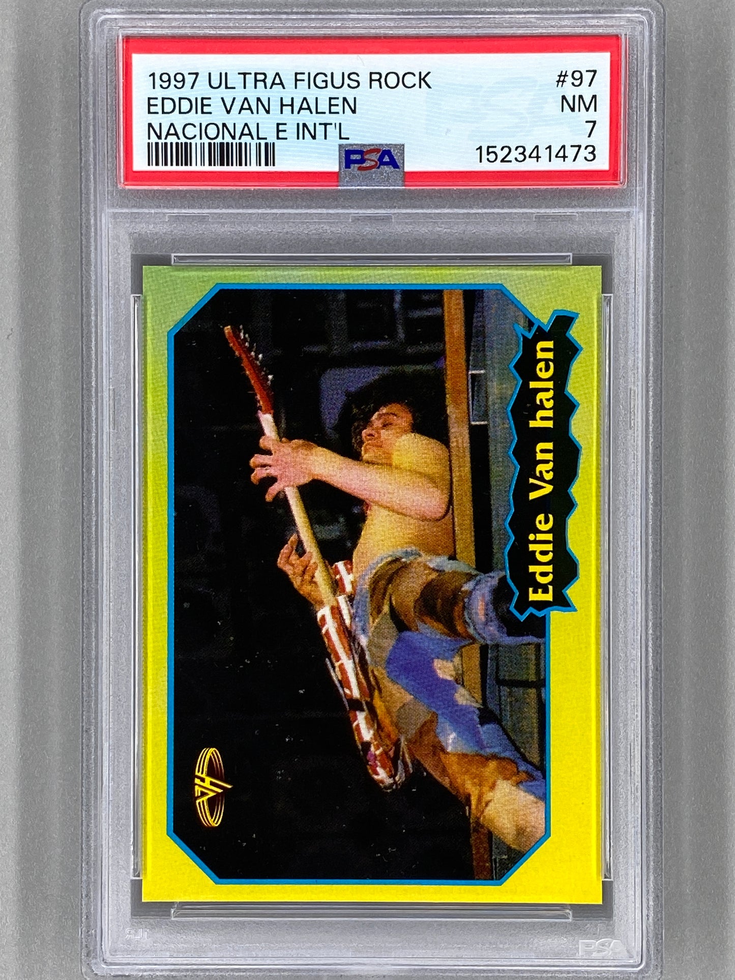 1997 Ultra Figus #97 Eddie Van Halen Rock Cards Nacional E Intl PSA 7 Pop 1 (Music)