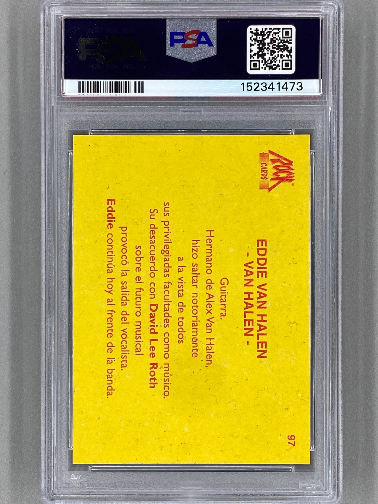 1997 Ultra Figus #97 Eddie Van Halen Rock Cards Nacional E Intl PSA 7 Pop 1 (Music)