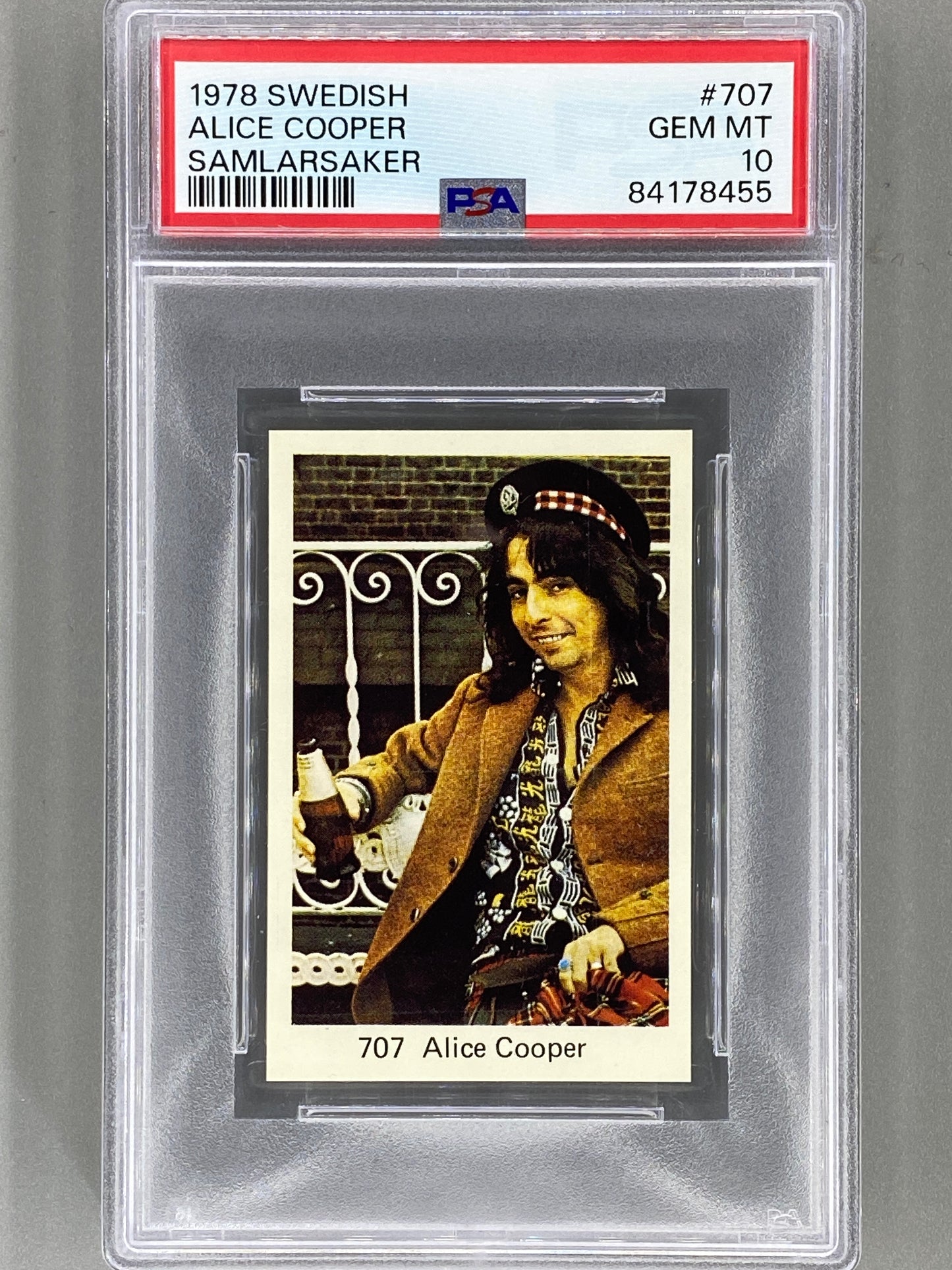 1978 Swedish #707 Alice Cooper Samlarsaker PSA 10 Pop 1 (Music)