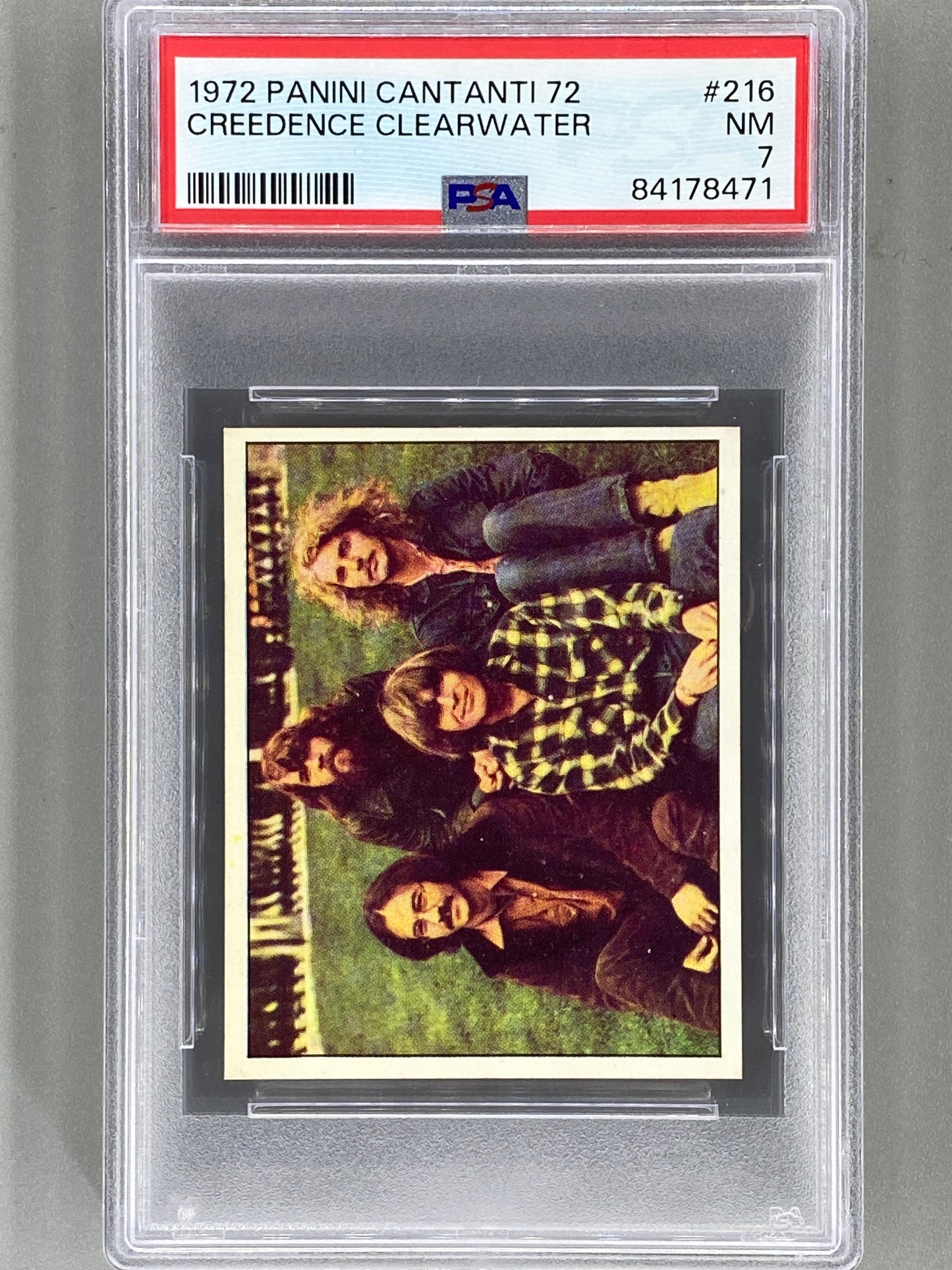 1972 Panini #216 Creedence Clearwater Cantanti 72 PSA 7 - Pop 9 (Music)