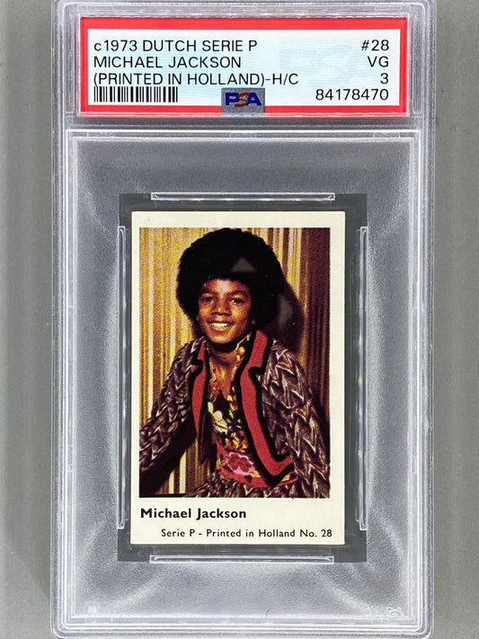 c 1973 Dutch Serie P #28 Michael Jackson Printed in Holland H/C PSA 3 Pop 9 (Music)