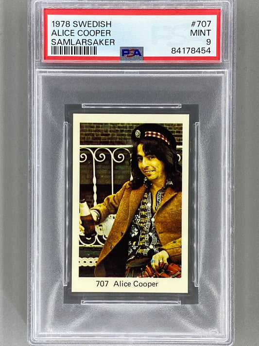 1978 Swedish #707 Alice Cooper Samlarsaker PSA 9 Pop 2 (Music)