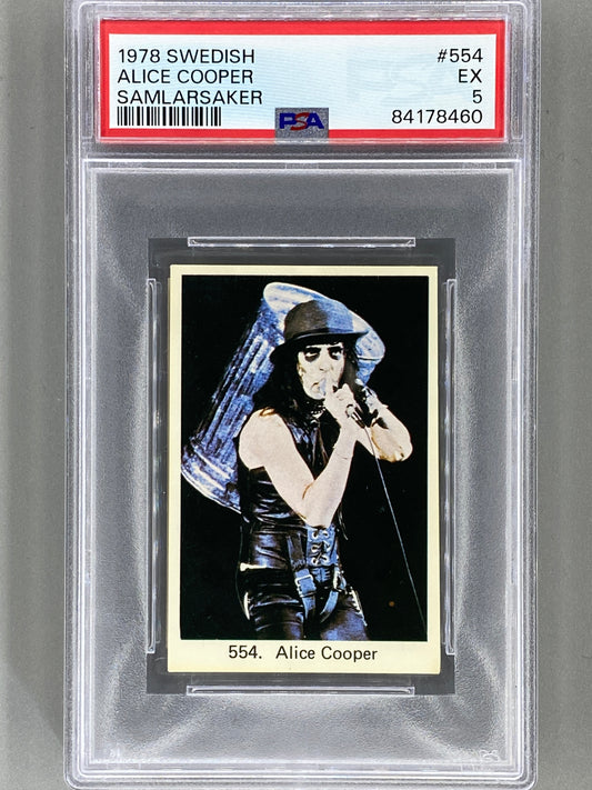 1978 Swedish #554 Alice Cooper Samlarsaker PSA 5 Pop 2 (Music)