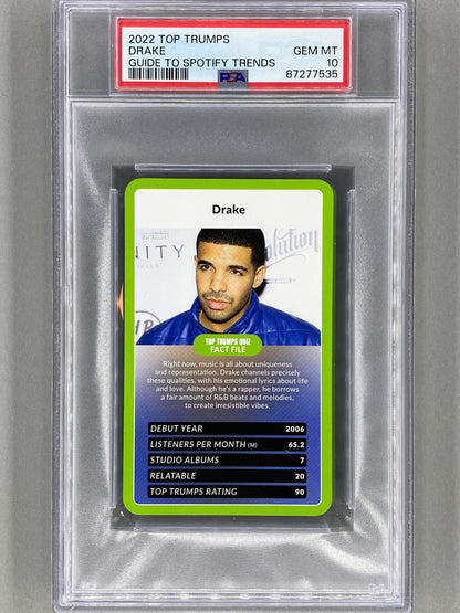 2022 Top Trumps Drake Guide to Spotify Trends PSA 10 - Pop 5 (Music)