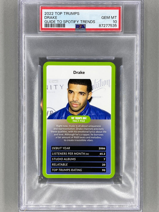 2022 Top Trumps Drake Guide to Spotify Trends PSA 10 - Pop 3 (Music)