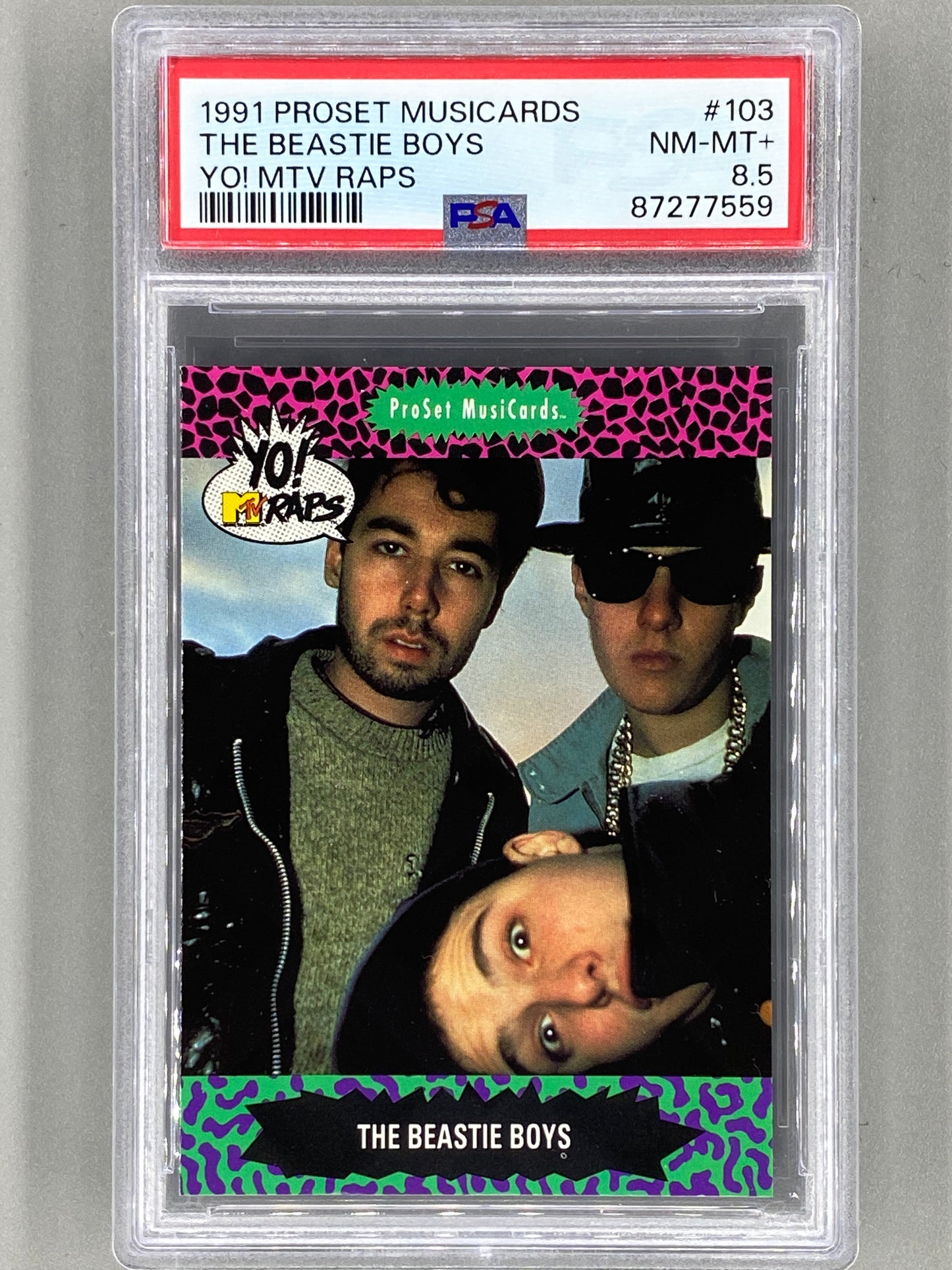 1991 Proset Musicards #103 The Beastie Boys Yo! MTV Raps PSA 8.5 Pop 1 (Music)