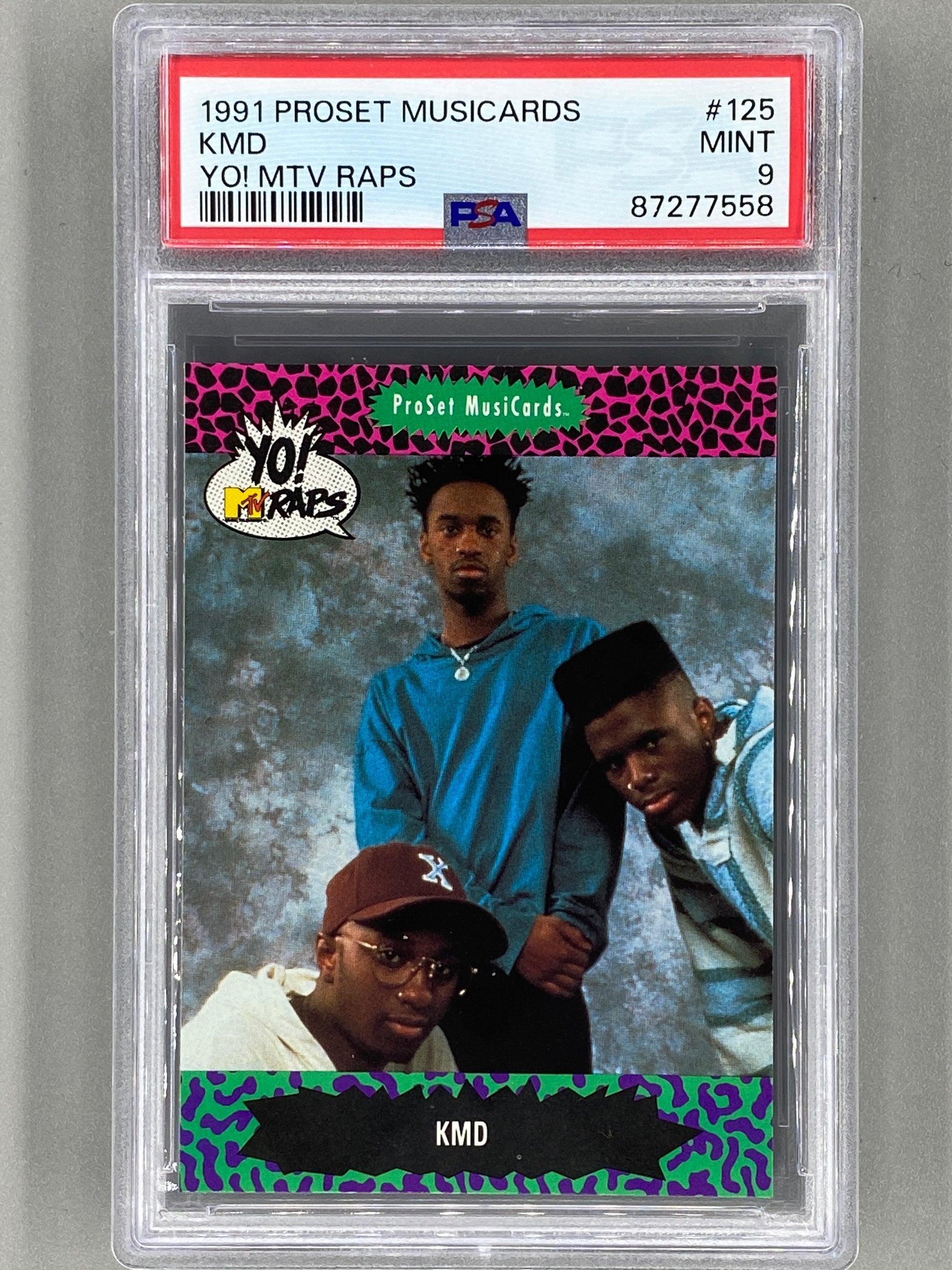 1991 Proset Musicards #125 KMD Yo! MTV Raps PSA 9