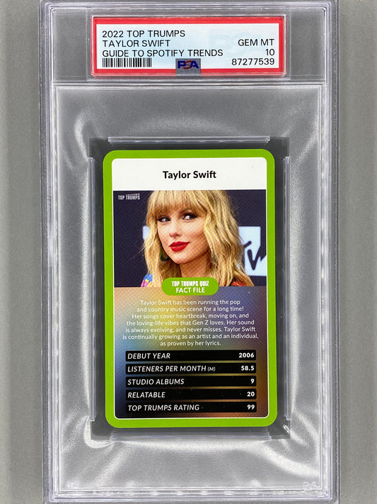 2022 Top Trumps Taylor Swift Guide to Spotify Trends PSA 10 - Pop 17 (Music)