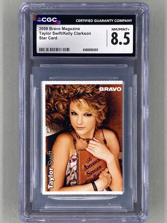 2009 Bravo Taylor Swift / Kelly Clarkson Star Card (Germany) CGC 8.5 Pop 1 (Music)